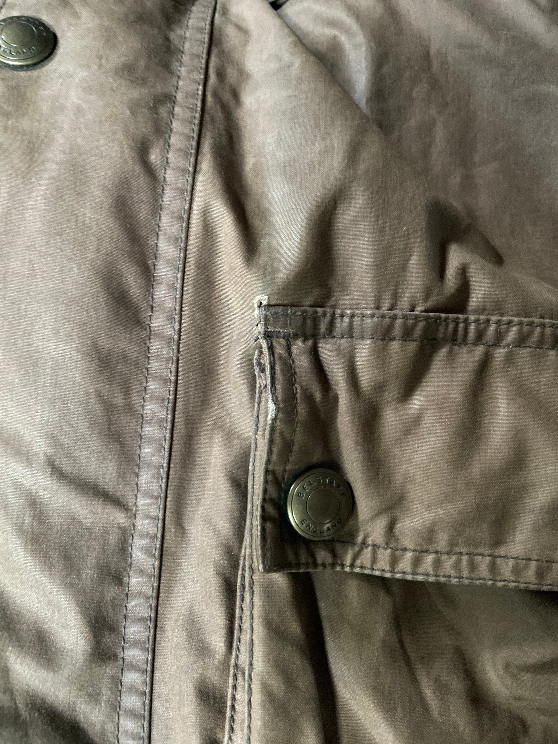 パンツ Deadstock 80s Belstaff Trialmaster 32 Vintage Belstaff Roadmaster 1981 Waxed Cotton Taupe Brown