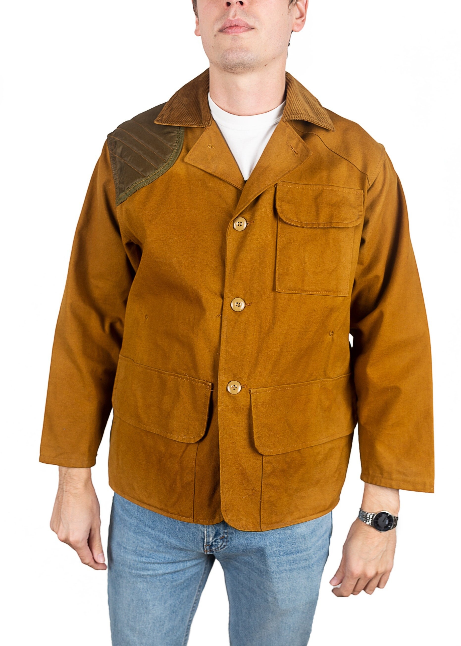 Vintage 70s Saftbak Upland Hunting Field Coat Tan Size Medium to