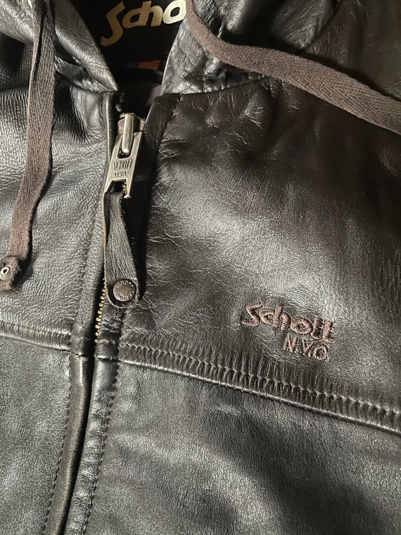 Rare Vintage Schott NYC Dark Chocolate Brown Cowhide Leather Full