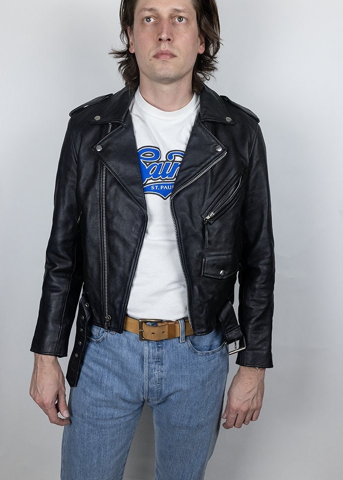 Single Leather Riders Jacket - Etsy Single Leather Riders Jacket - Etsy