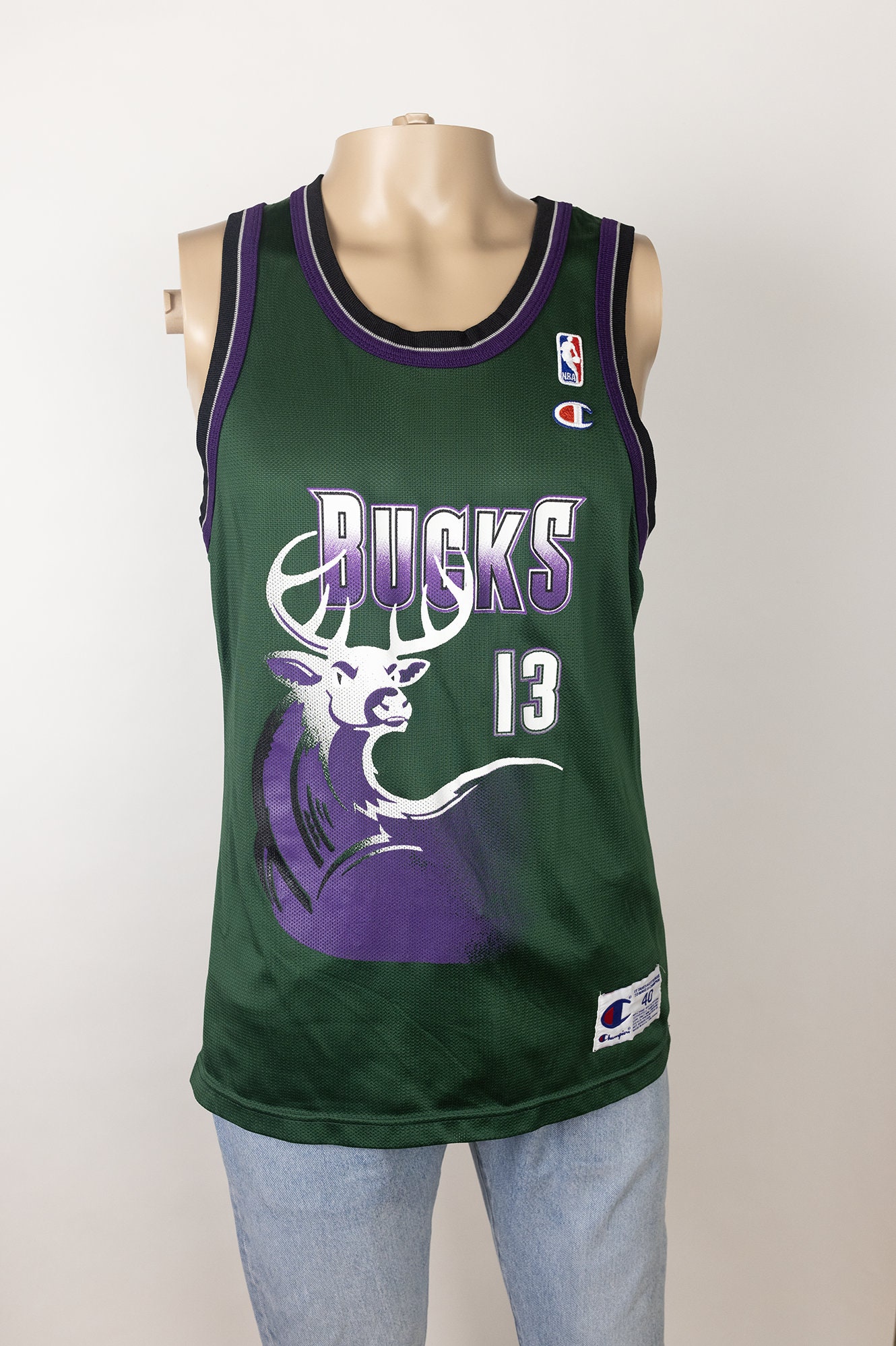 Vintage 90s Glenn Robinson Milwaukee Bucks NBA T-Shirt By Salem Sz L