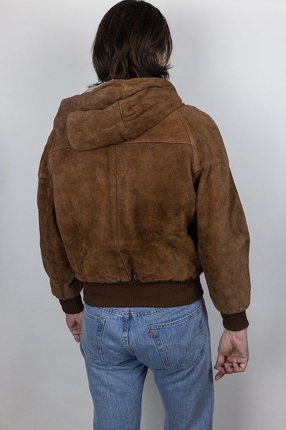 Rare Vintage Lee Roughout Suede Leather Sherpa Li… - image 3