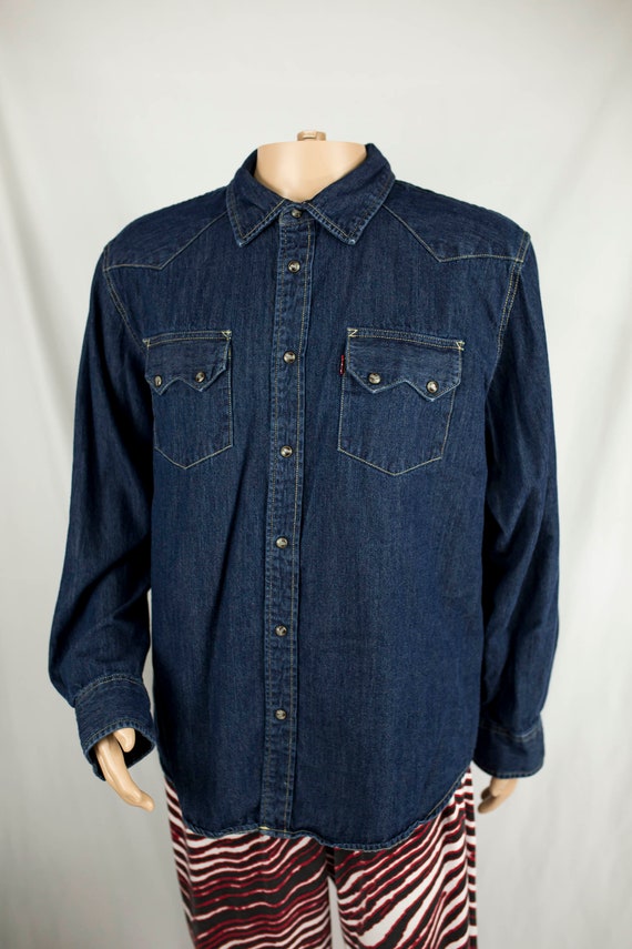 levi's oversized sawtooth denim shirt