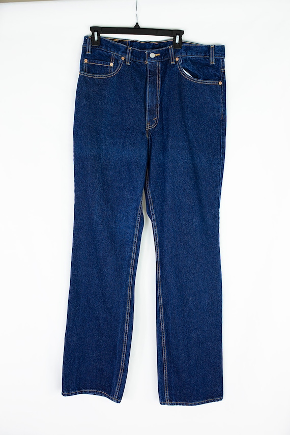 Vintage 90s Levi's 517 Red Tab Dark Indigo Wash Boot Cut