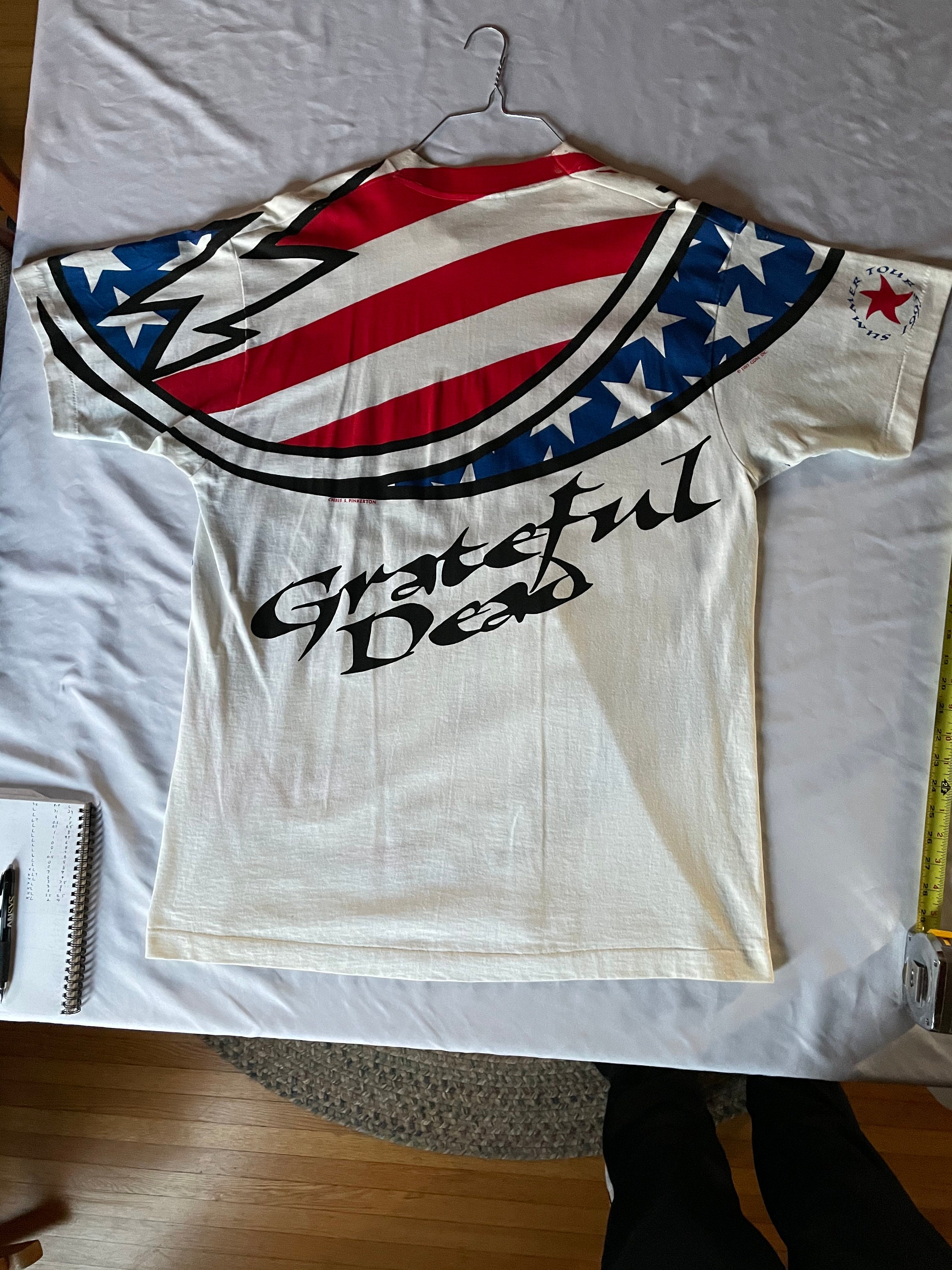 Vintage 1993 Grateful Dead Summer Tour American Flag Stars Stripes