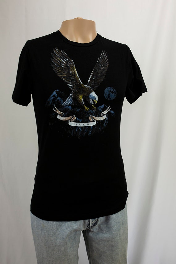 Vintage French Connection FCUK Eagle T-Shirt Size 