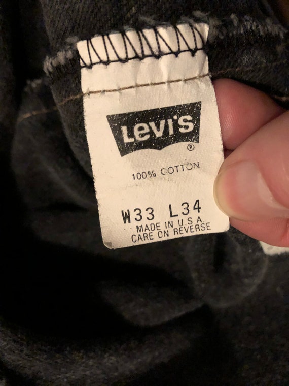 RARE Vintage 90s Levi's 550 XX Red Tab Blue Green… - image 3