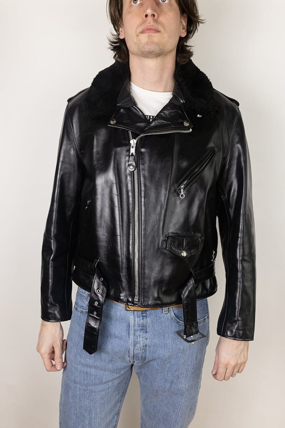 Vintage Schott Perfecto Horsehide Leather 618HH 618 Black Vintage Schott Perfecto Horsehide Leather 618HH 618 Black