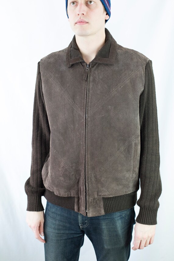 suede sweater jacket