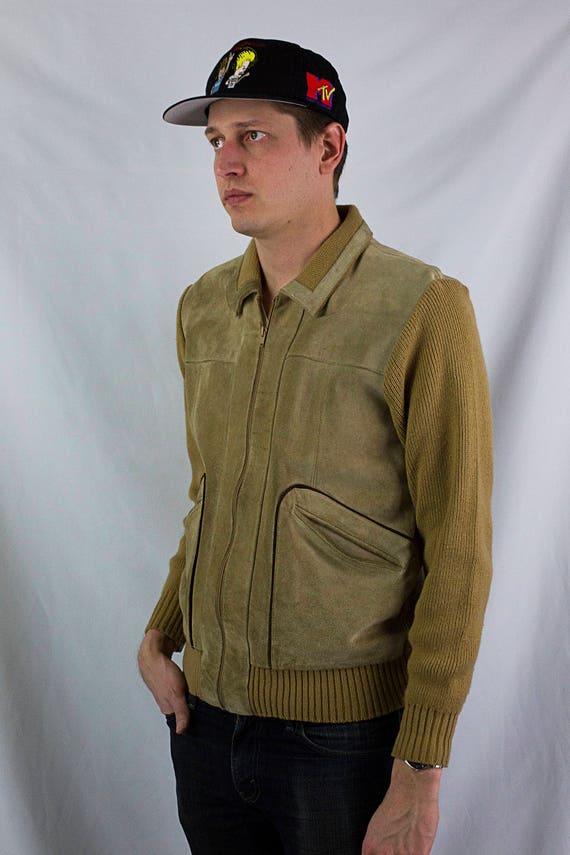 Vintage 70s Roughout Suede Sweater Jacket Size L - image 2