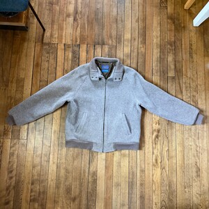 Vintage Pendleton Country Traditionals Gray Wool Bomber Jacket Large