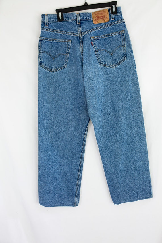 Vintage 90s Levi's 550 Red Tab Light Wash Relaxed… - image 2