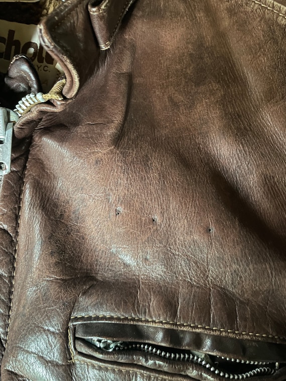 How to fix pinholes in leather jacket discount