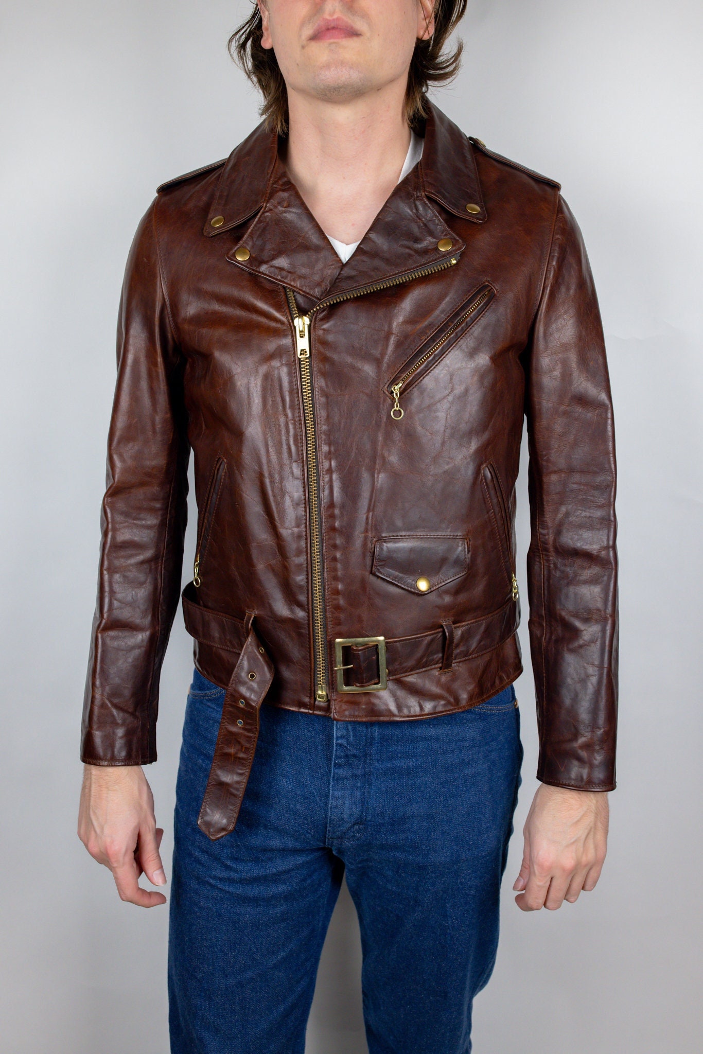 Y2K Era Schott Bros. Hand Oiled Lightweight Naked Perfecto