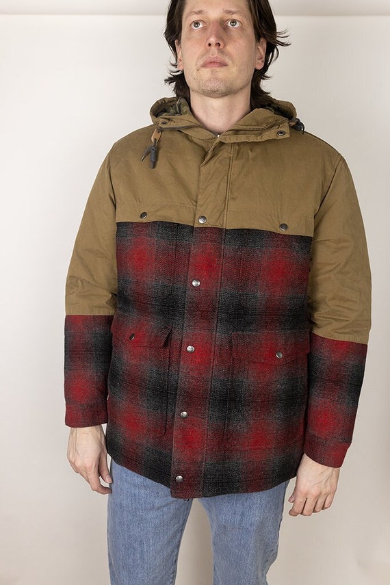 90s vintage ombre shadow check jacket