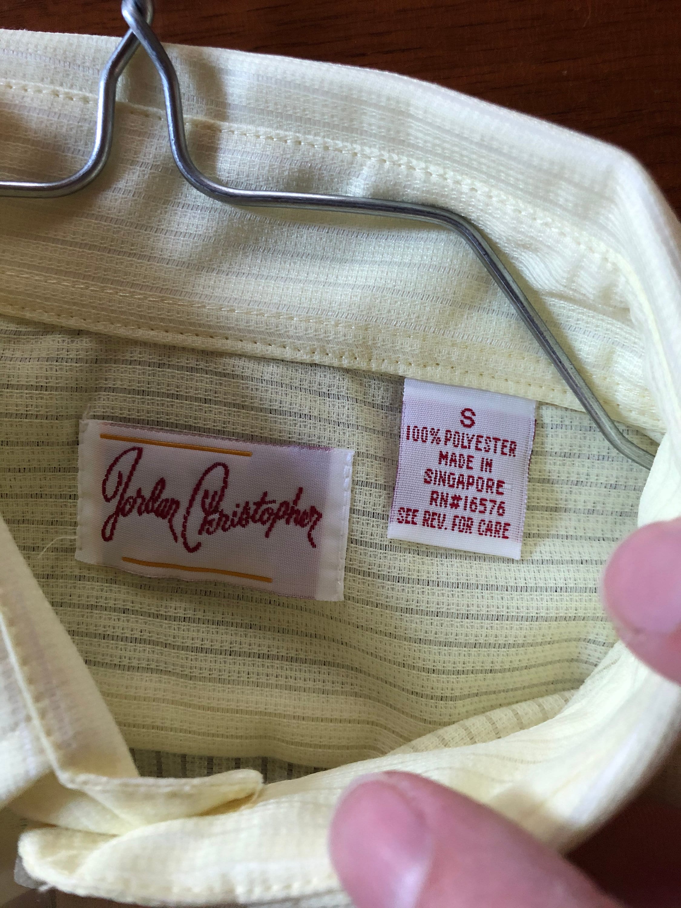 Vintage 70s Jordan Christopher Sheer Banana Yellow Short