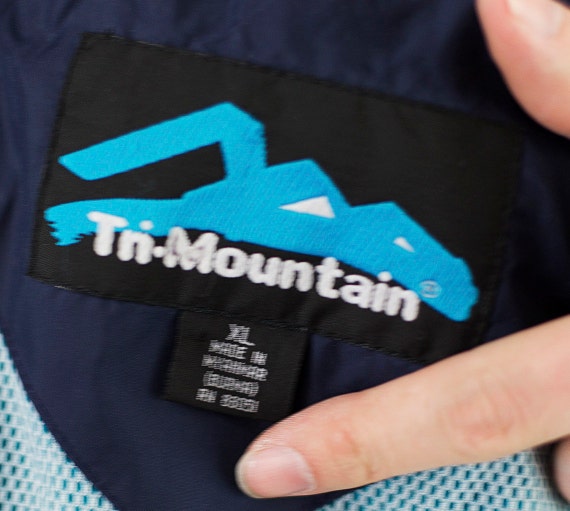 Vintage 90s Tri-mountain Michigan Upper Peninsula Rain Jacket Teal Size XL  