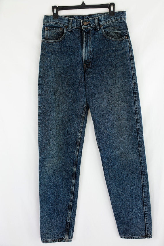 RARE Vintage 90s Levi's 550 XX Red Tab Blue Green… - image 1