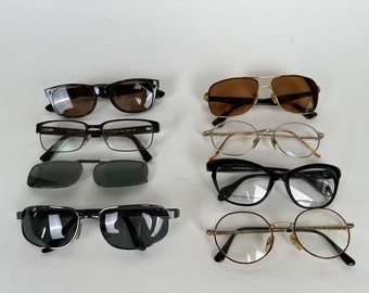 Lote de ocho anteojos / monturas de gafas de sol Ray-Ban Wayfarer Armani