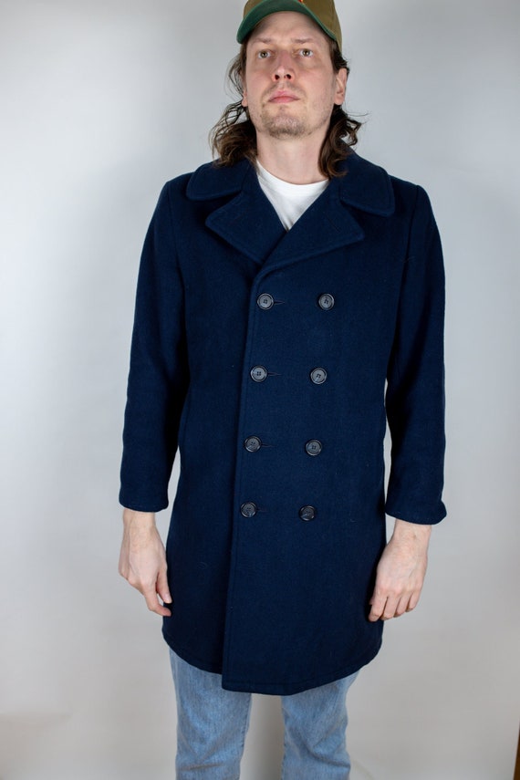 Schott 7331 714Us Long Melton Pea Coat _#sc298 - Gem Schott 7331 714Us Long Melton Pea Coat _#sc298 - Gem