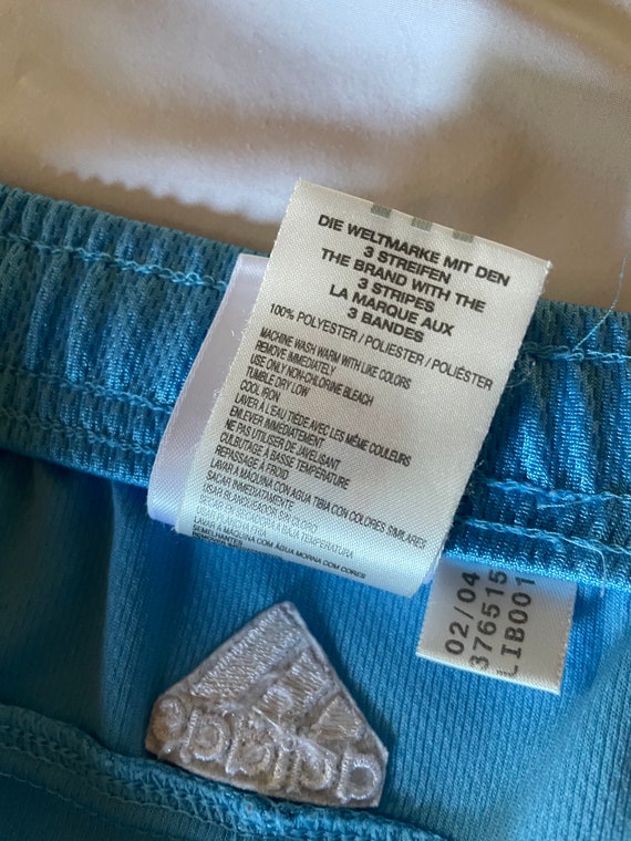 Vintage Y2K Adidas Light Blue 3/4 Length Long Basketball Shorts