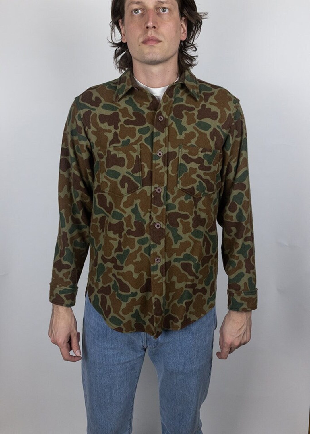注目の Two Sleeve Long Woolrich 80s Vintage Pocket Down Button パンツ