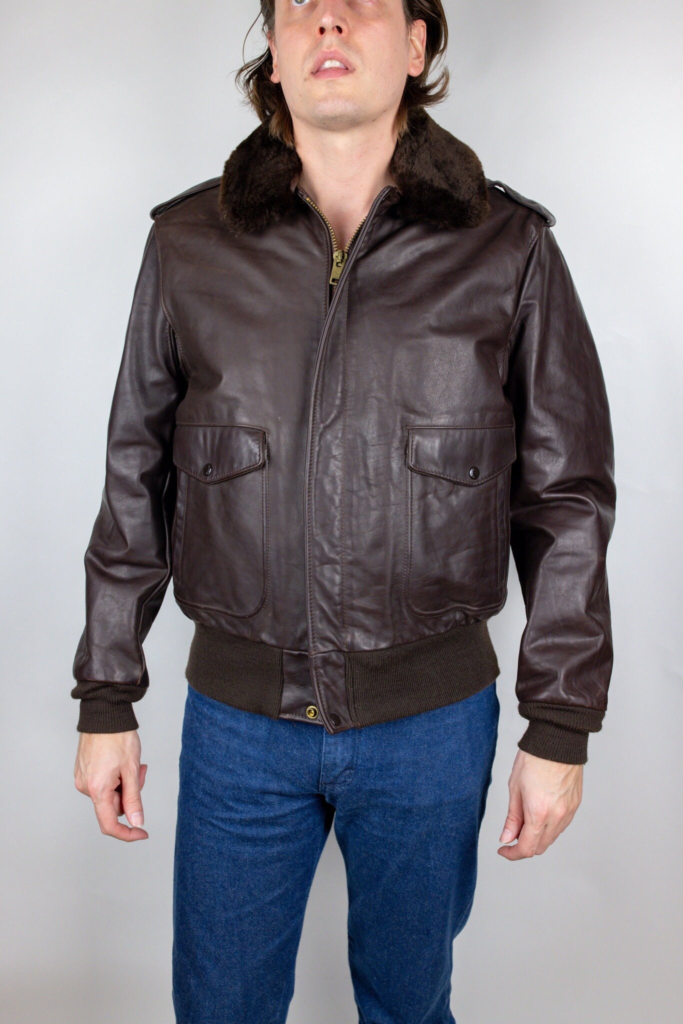 G 1 Leather Jacket - Etsy