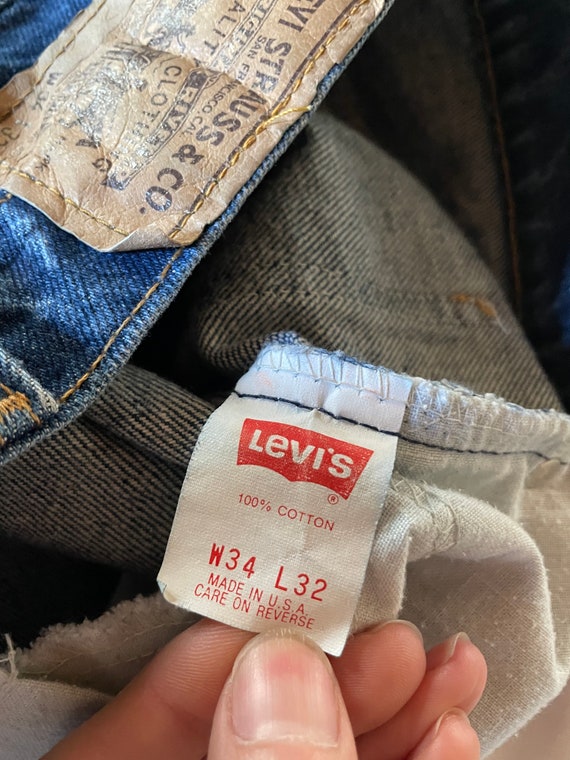 Vintage 80s Levi's 517 Orange Tab Red Batwing Dark Wash Vintage 80s Levi's 517 Orange Tab Red Batwing Dark Wash