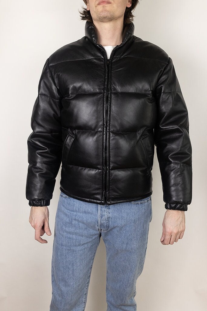 Vintage Schott 214D Lambskin Leather Down Bomber Puffer Vintage Schott 214D Lambskin Leather Down Bomber Puffer