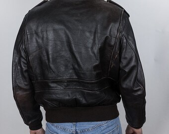 ヴィンテージ Schott 184SM 牛革 ダークチョコレートブラウン ボンバー