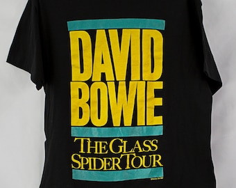 Vintage 1987 David Bowie Glass Spider Tour T-Shirt Size L