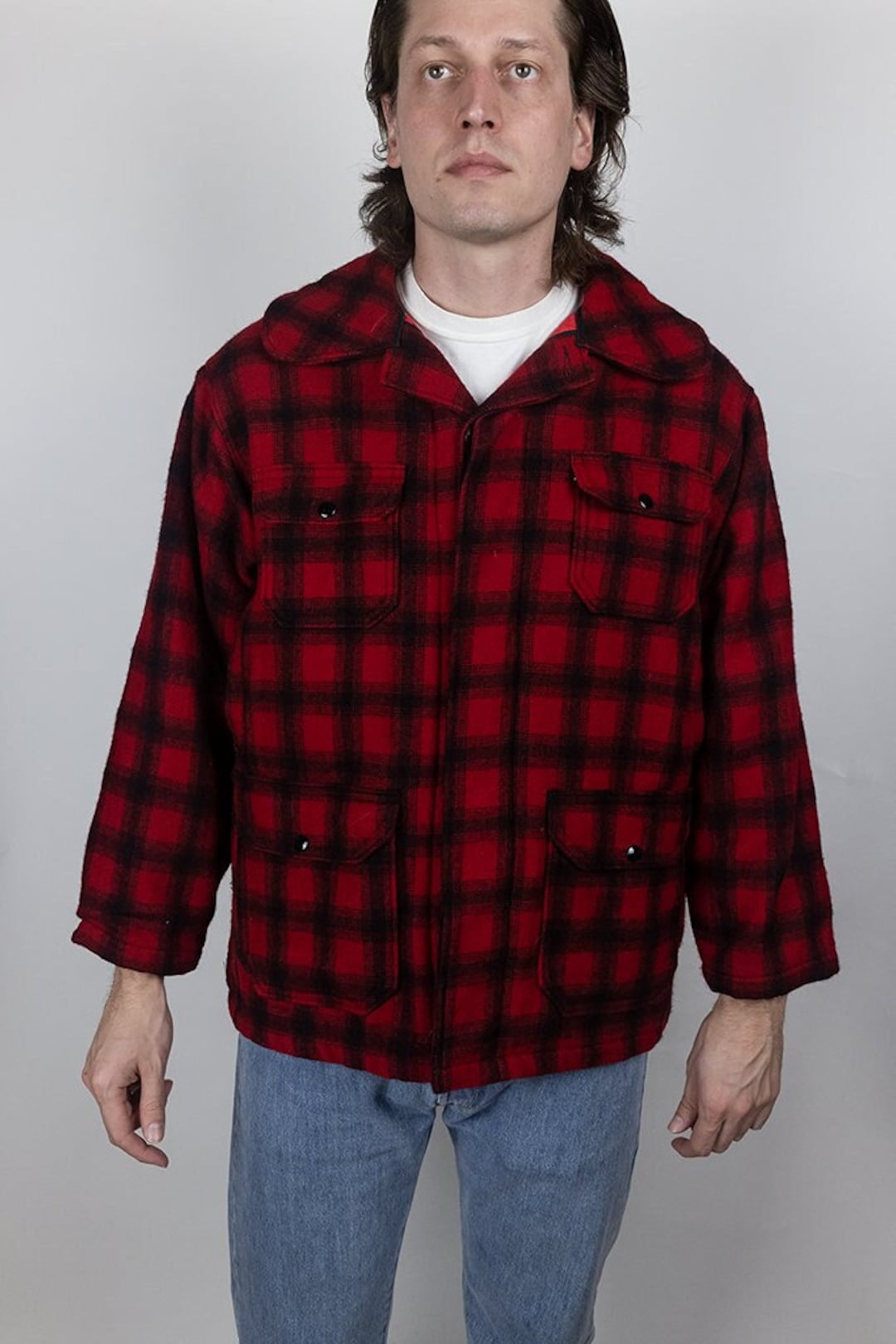 ジャケット・アウター 60's Old Vintage Check Wool Coat JKT il_1080xN.6274761262_mjvj.jpg