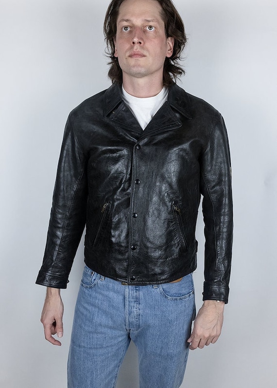 Vintage Belstaff Black Prince Short Cropped Leathe