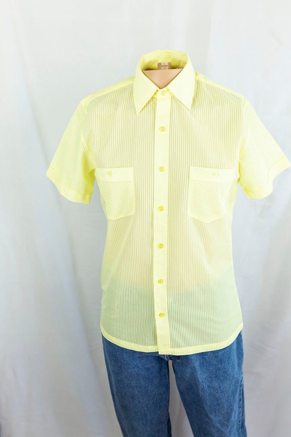 Vintage 70s Jordan Christopher Sheer Banana Yellow