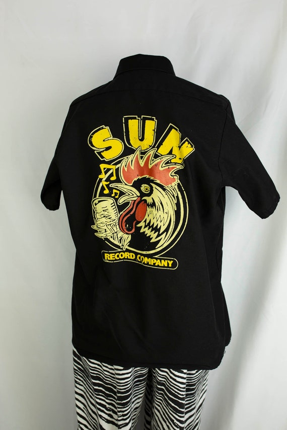 Vintage Sun Records Rooster Short Sleeve Button Do