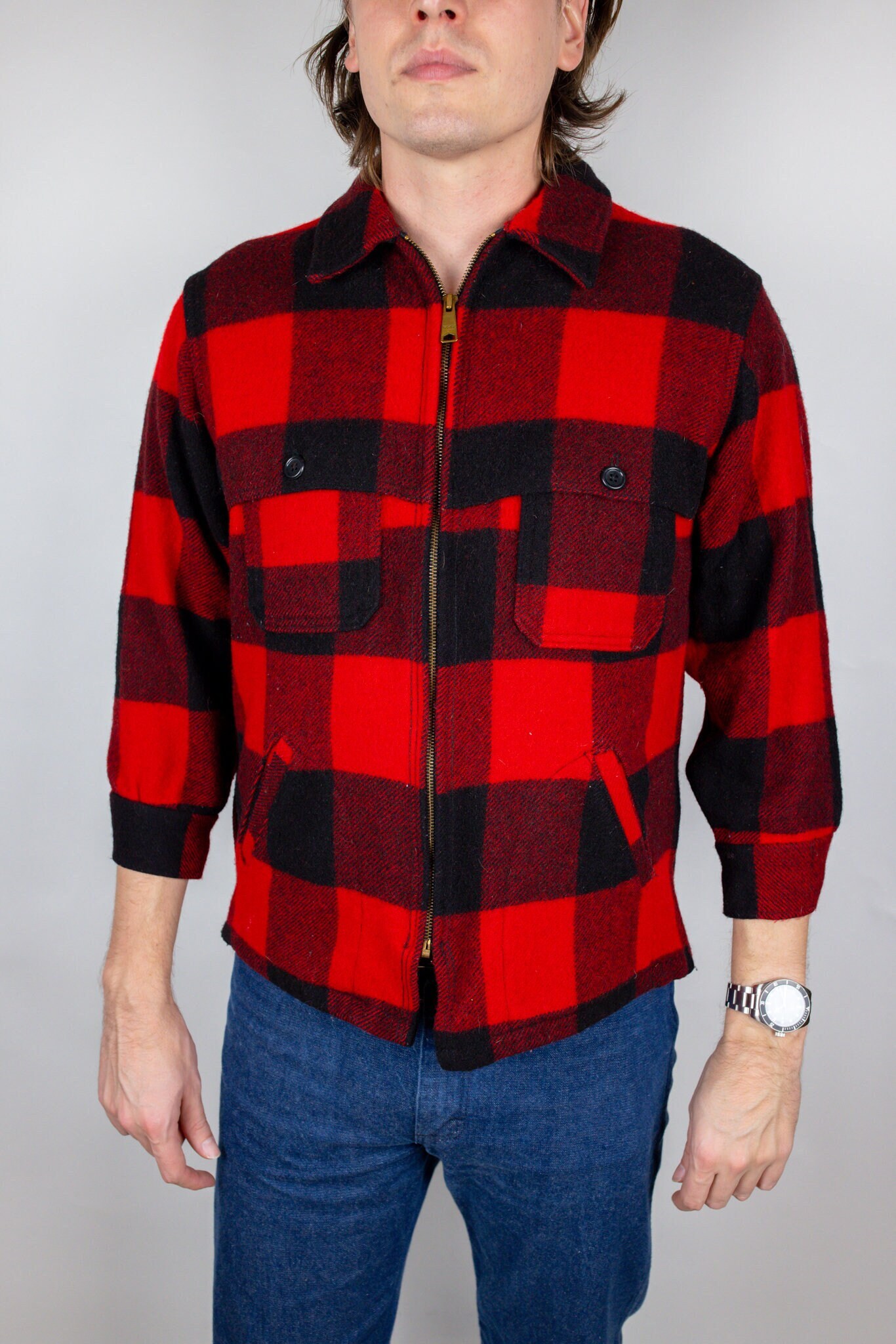 Check Overshirt - Etsy