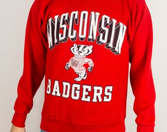 Vintage 80s Galt Sand University of Wisconsin Madison Badgers Crewneck Sweatshirt Size Medium Made in USA
