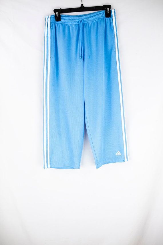 Vintage Y2K Adidas Light Blue 3/4 Length Long Bask