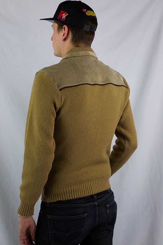 Vintage 70s Roughout Suede Sweater Jacket Size L - image 3