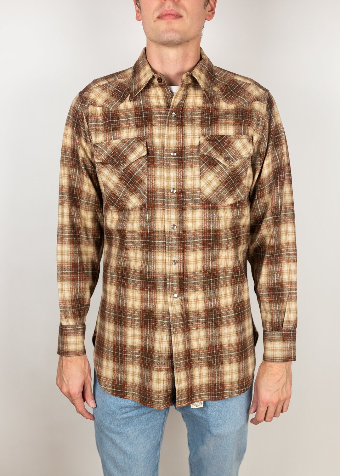 Vintage 80s Pendleton High Grade Western Wear Wool Shirt