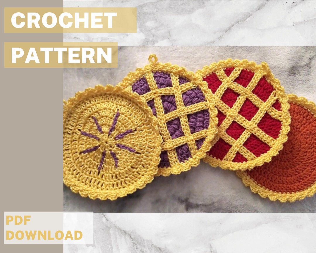Pie Pot Holder Crochet Patterns Etsy