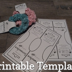 Scrunchie Tag Template | Editable Word Template and PNG file Download