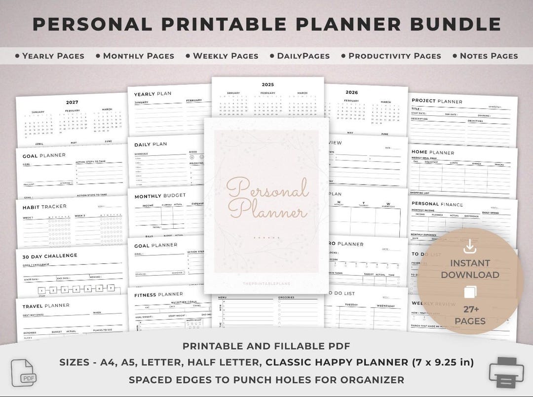 Ultimate Printable Planner Bundle - Etsy