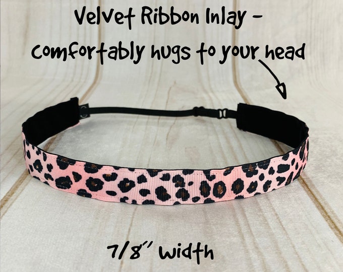 7/8" PINK CHEETAH Headband