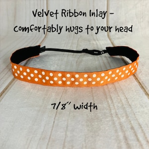 7/8&quot; ORANJE STIP-hoofdband / verstelbare antislip hoofdband / hoofdband met knopen van Busy Bee-hoofdbanden