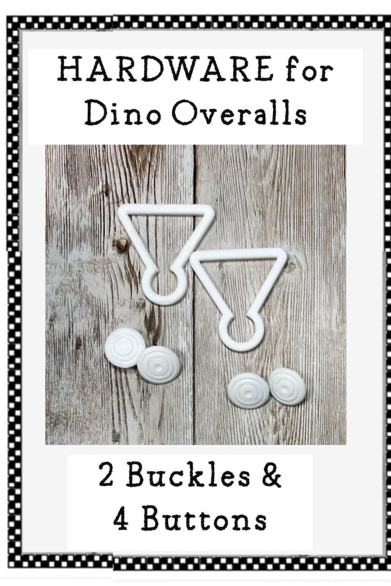 Overalls Hardware Set: 2 Buckles & 4 Buttons for 16" Cabbage Patch Kids