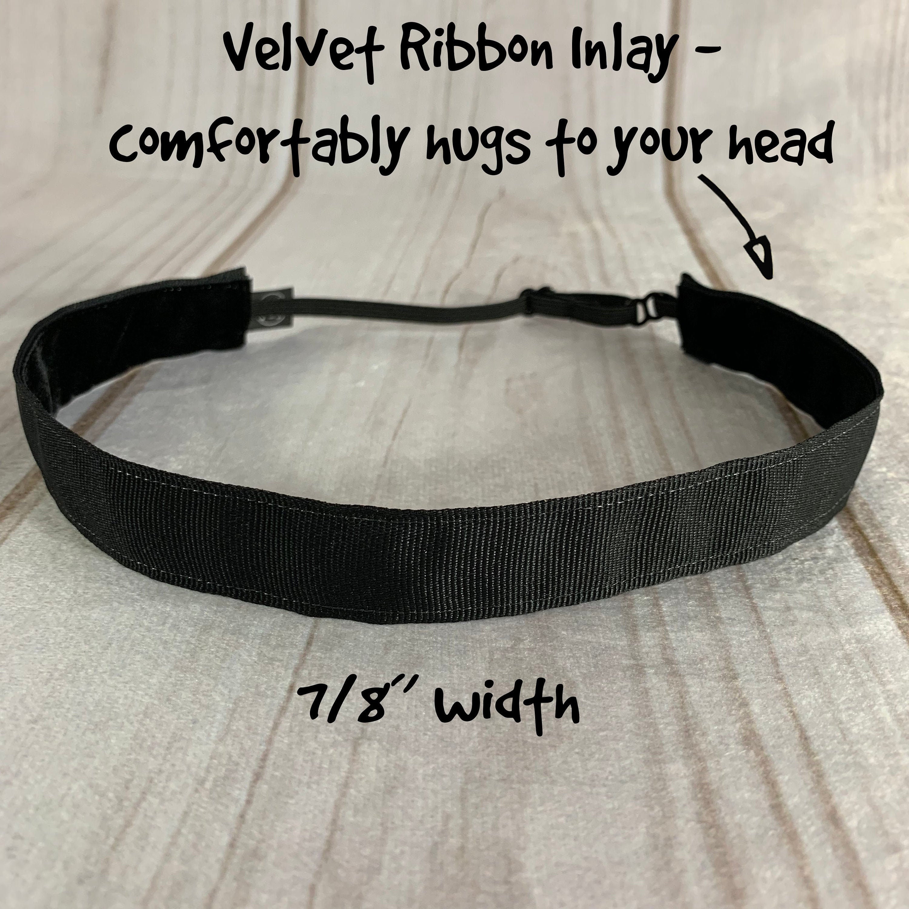 Velvet Ribbon - Black - 7/8 wide