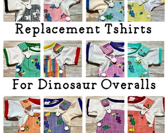 DOLL SHIRT for Dinosaur DINO Overalls for 16” Cabbage Patch Kids