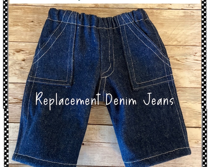 DENIM BLUE JEANS fits 16” Cabbage Patch Kids Dolls *handmade by Busy Bee Cabbies