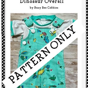 Dinosaur Overalls PATTERN for 16" Cabbage Patch Kids (HARDCOPY)